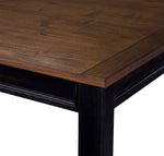 Caylie Noir 3-Piece Dining Set with Benches - Ebony, Driftwood