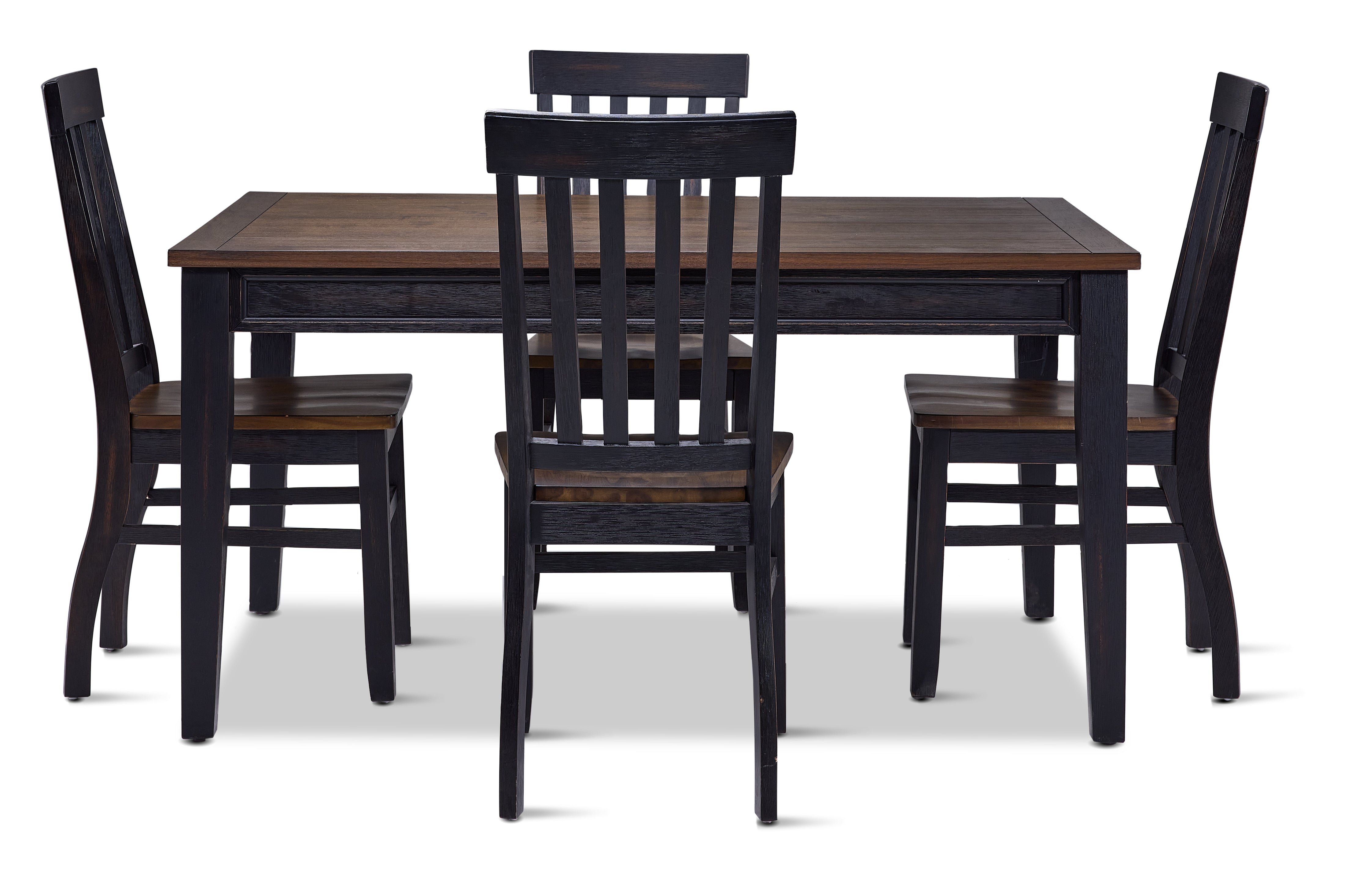 Caylie Noir 5-Piece Dining Set - Ebony, Driftwood