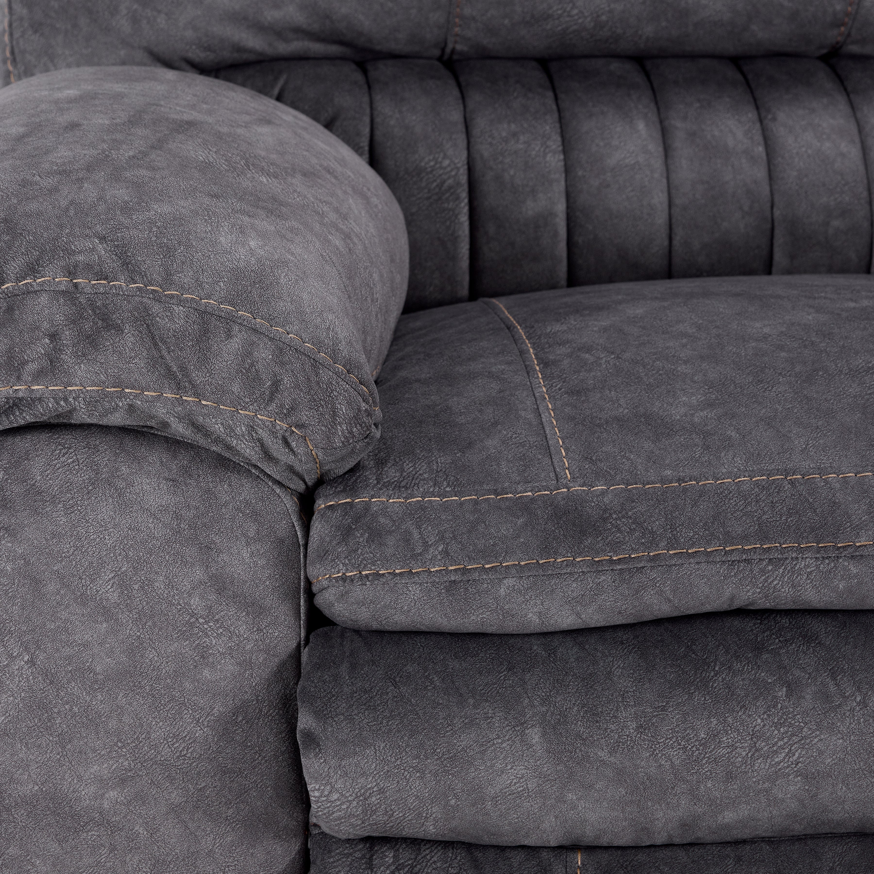 Reyes Power Reclining Sofa and Loveseat Set - Grey