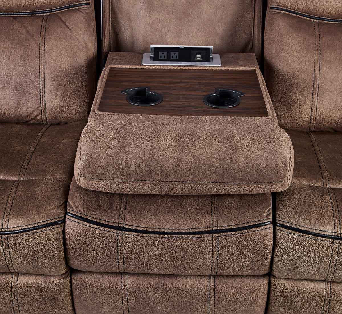 Roblin Reclining Sofa - Light Brown