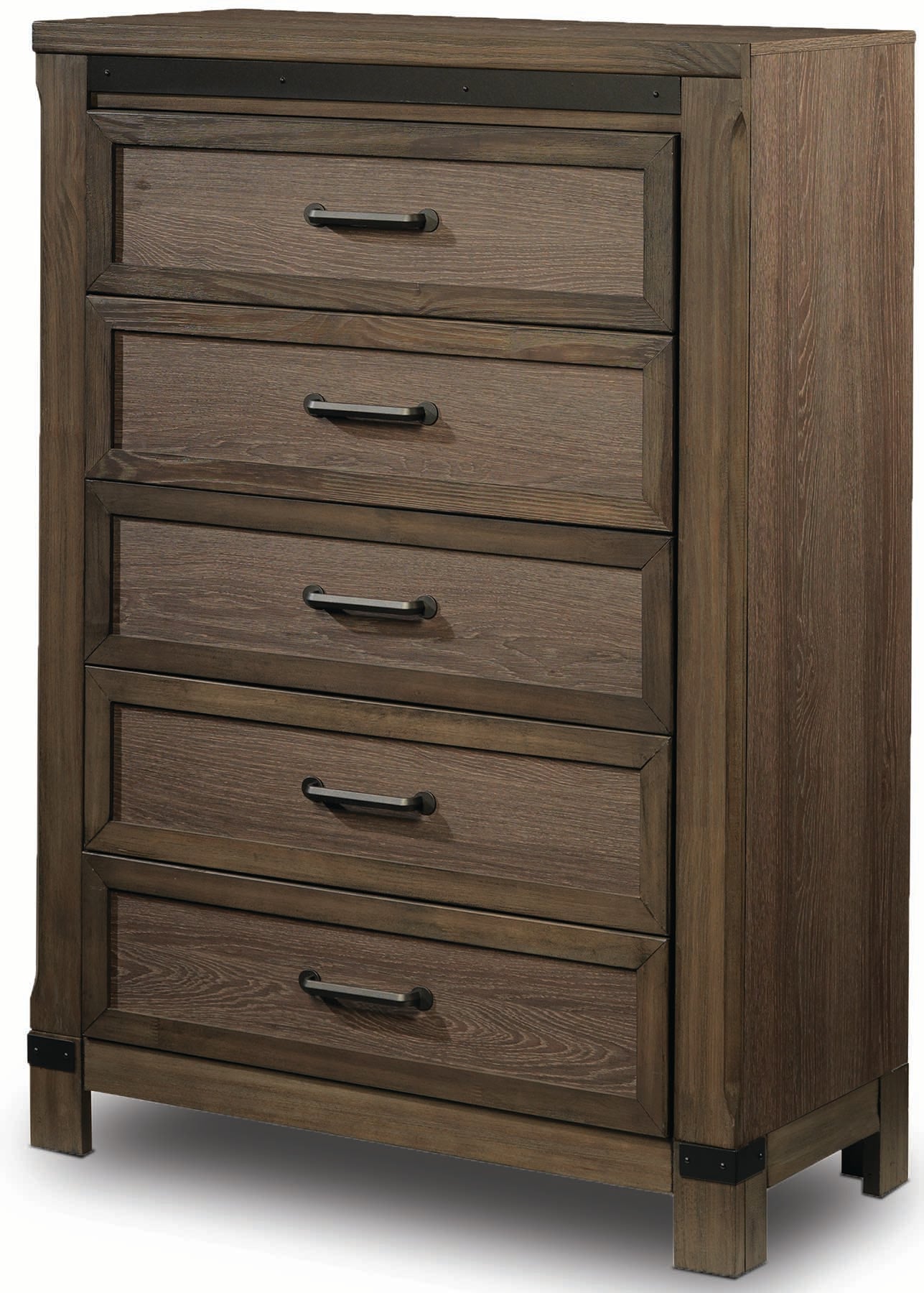 Rossco 5-Piece Queen Storage Bedroom Package - Rustic Oak