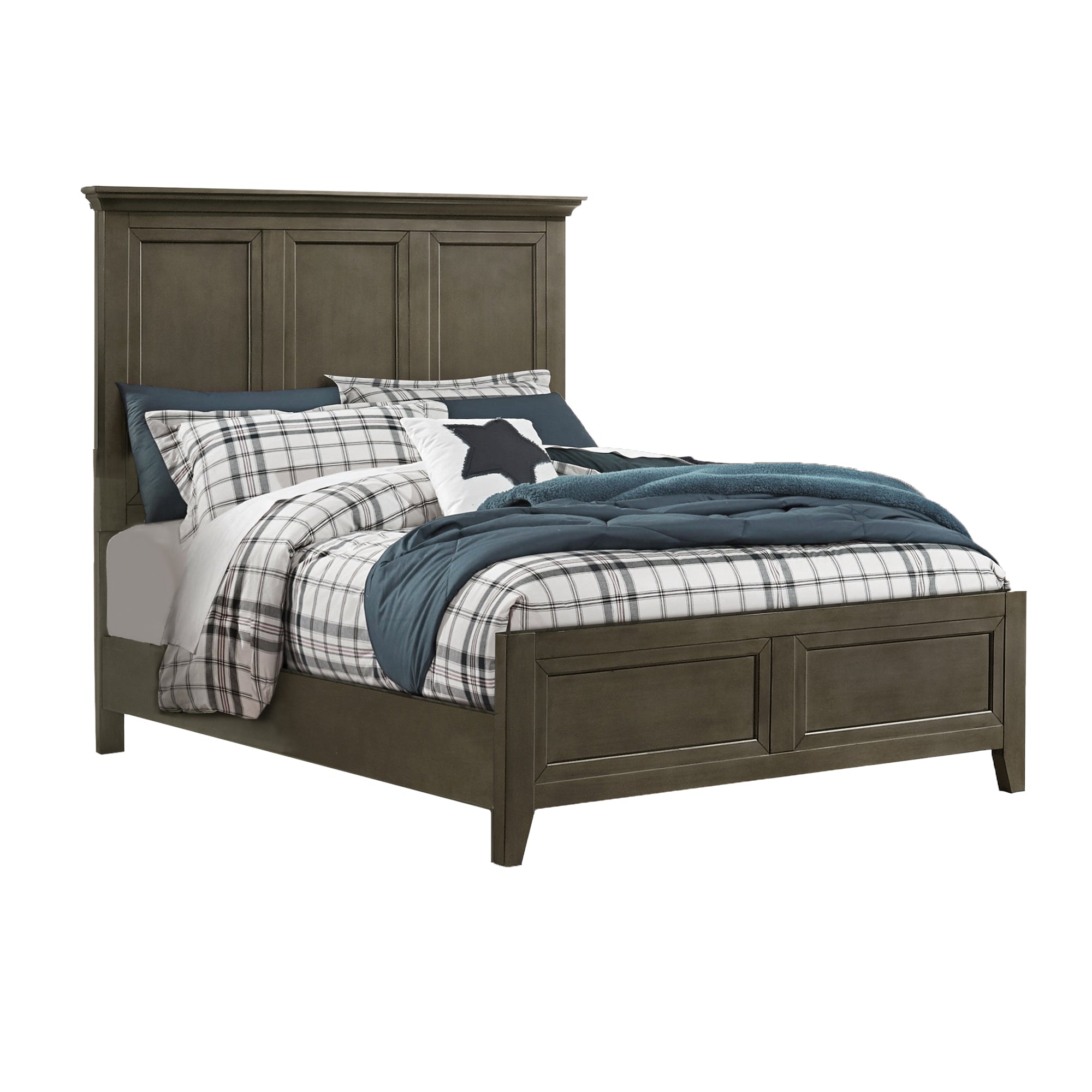 San Mateo 3-Piece Full Panel Bed - Pewter