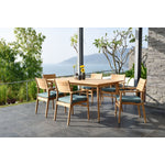 Bandrele Teak Outdoor 7-Piece Dining Package - Green/Natural
