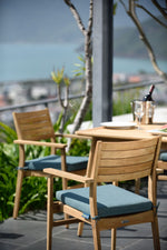 Bandrele Teak Outdoor 7-Piece Dining Package - Green/Natural