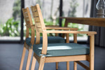 Bandrele Teak Outdoor 7-Piece Dining Package - Green/Natural