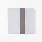 Orono 4 Pc. King Flange Sheet Set - White / Grey