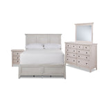 San Mateo 6-Piece King Storage Bedroom Package -Antique White