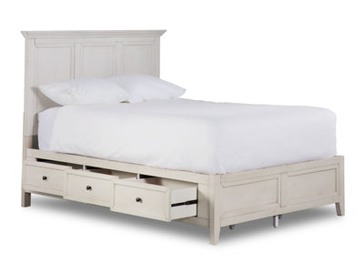 San Mateo 3-Piece King Storage Bed - Antique White