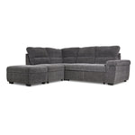 Serafina 4-Piece Sectional with Right Facing Pop-Up Bed - Charcoal