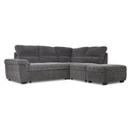 Serafina 4-Piece Sectional with Left Facing Pop-Up Bed - Charcoal