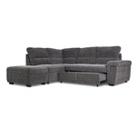 Serafina 4-Piece Sectional with Right Facing Pop-Up Bed - Charcoal