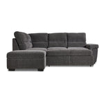 Serafina 4-Piece Sectional with Right Facing Pop-Up Bed - Charcoal