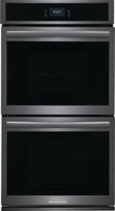 Frigidaire Gallery Smudge-Proof Black Stainless Steel 27" Double Wall Oven with Total Convection and Air Fry (7.6 Cu.Ft.) - GCWD2767AD