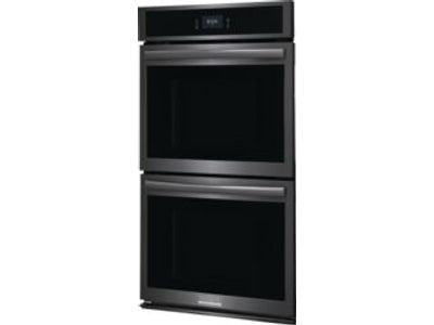 Frigidaire Gallery Smudge-Proof Black Stainless Steel 27" Double Wall Oven with Total Convection and Air Fry (7.6 Cu.Ft.) - GCWD2767AD