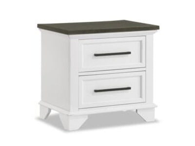 Abigail Night Table - White and Grey