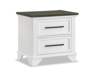 Abigail Night Table - White and Grey