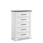 Abigail 5-Piece Full Bedroom Package - White and Grey