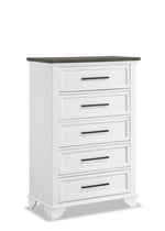 Abigail 5-Drawer Chest - White and Grey