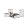 Abigail 5-Piece Twin Bedroom Package - White and Grey