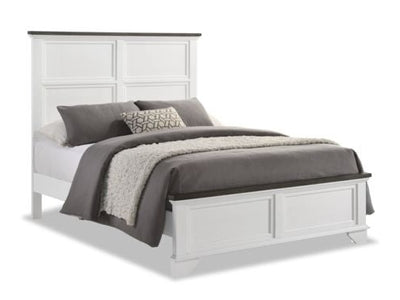 Abigail 3-Piece King Bed - White and Grey