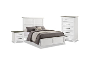 Abigail 5-Piece Queen Bedroom Package - White and Grey