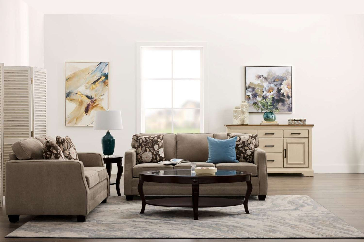 Agnes Sofa and Chair Set - Taupe