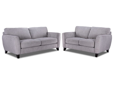 Alyssa Sofa & Loveseat Set- Pebble