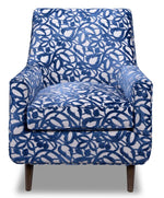 Amelia Accent Chair - Aqua and Grey