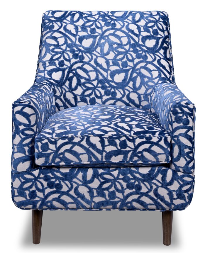 Amelia Accent Chair - Aqua and Grey