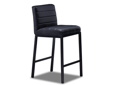 Amos Counter Height Stool - Black Leather Look