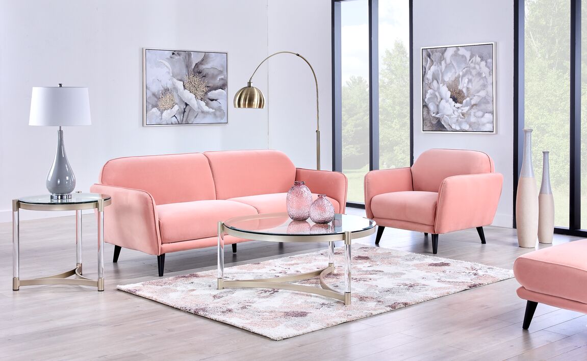 Angie Sofa - Blush Pink