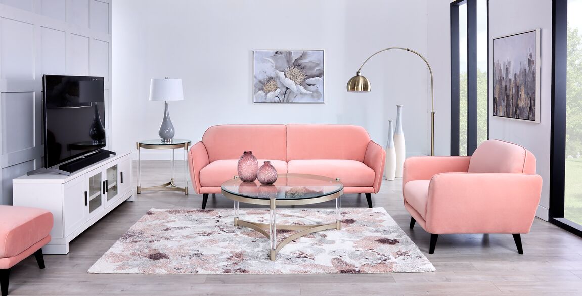 Angie Sofa - Blush Pink