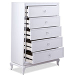 Arctic Ice 5 Drawer Chest - White