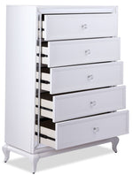 Arctic Ice 5 Drawer Chest - White