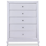 Arctic Ice 5 Drawer Chest - White