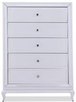 Arctic Ice 5 Drawer Chest - White