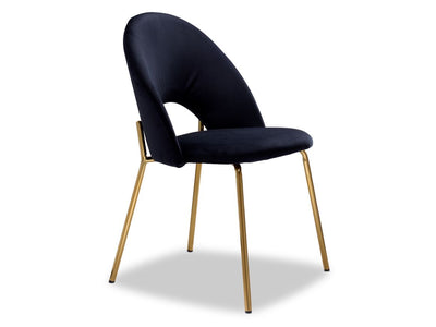 Aurora Side Chair - Black, Gold