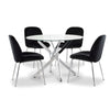 Avery II 5-Piece Dining Set - Black, Chrome