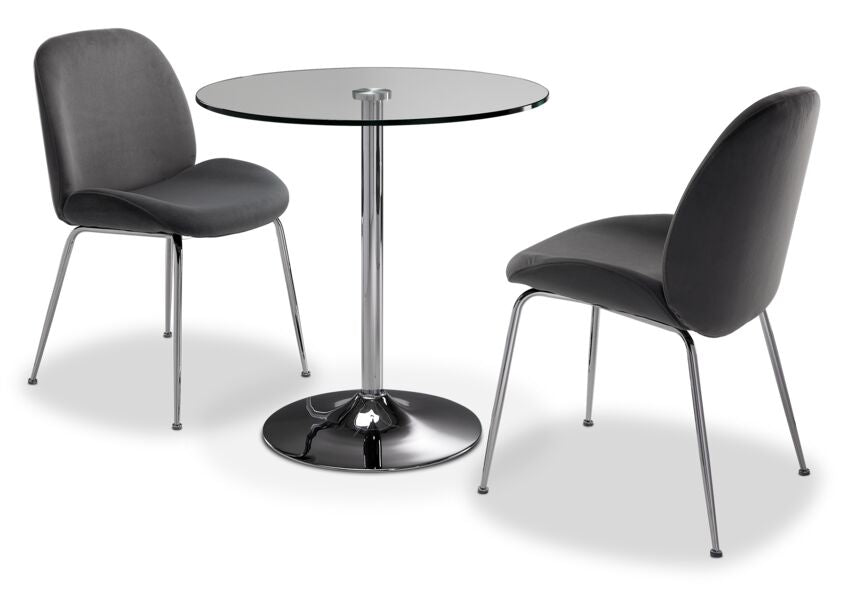Avery 3-Piece Dining Set - Grey