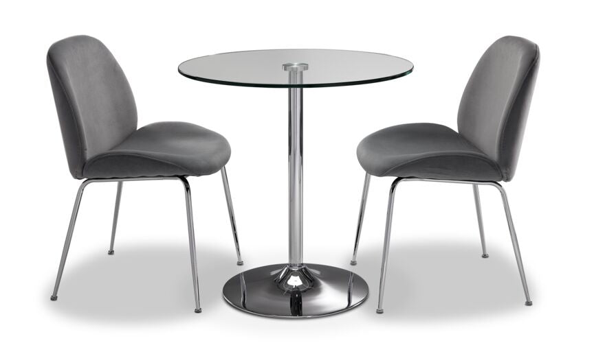 Avery 3-Piece Dining Set - Grey