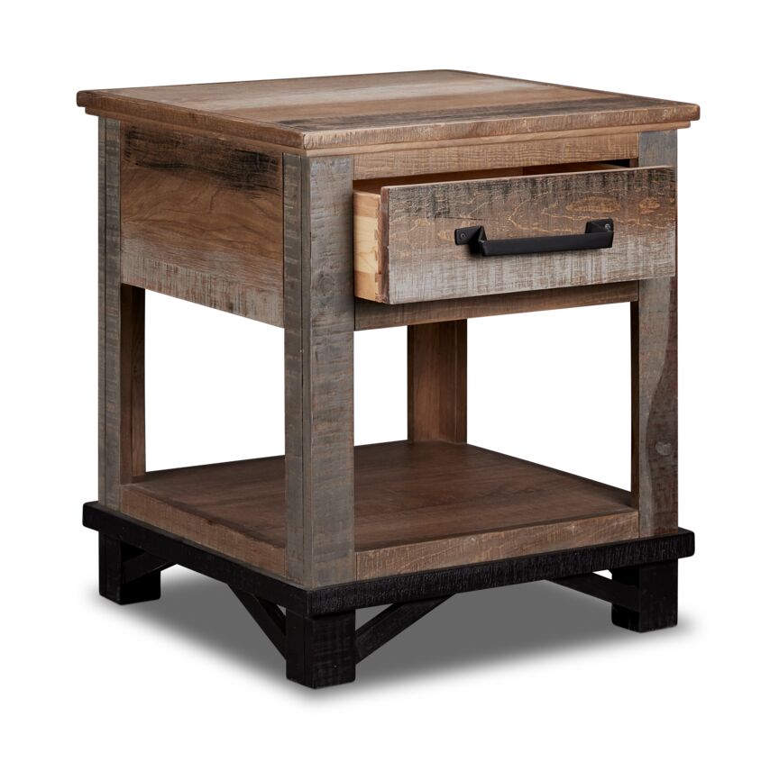 Baron End Table - Barnwood