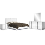 Bianca 6-Piece King Bedroom Package - White Lacquer
