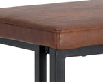 Boone Bar Height Stool - Black, Bravo Cognac