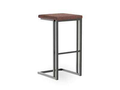 Boone Bar Height Stool - Grey, Antique Brown