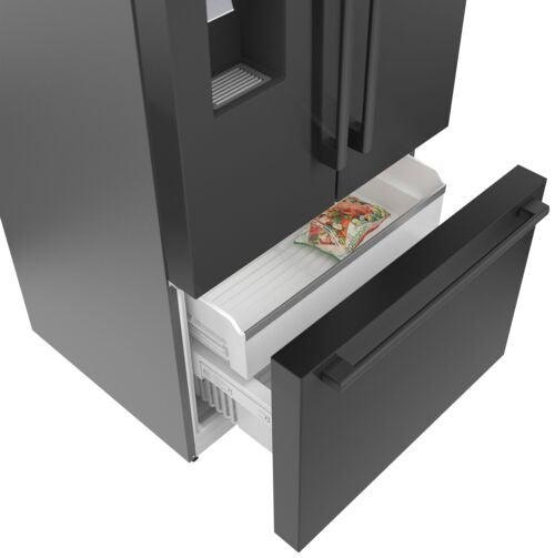 Bosch 36" 26 Cu. Ft. Black Stainless Steel French Door Refrigerator - B36FD50SNB