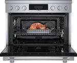 Bosch Stainless Steel 36" Industrial-Style Electric Induction Range (3.7 cu. ft.) - HIS8655C