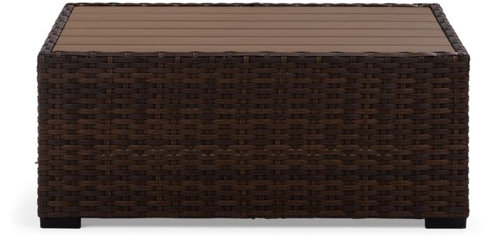 Brookland - 2-Piece Outdoor Sofa with Coffee Table - Brown, Beige