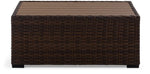 Brookland - 2-Piece Outdoor Sofa with Coffee Table - Brown, Beige