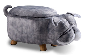 Bulldog Storage Ottoman - Grey