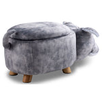 Bulldog Storage Ottoman - Grey